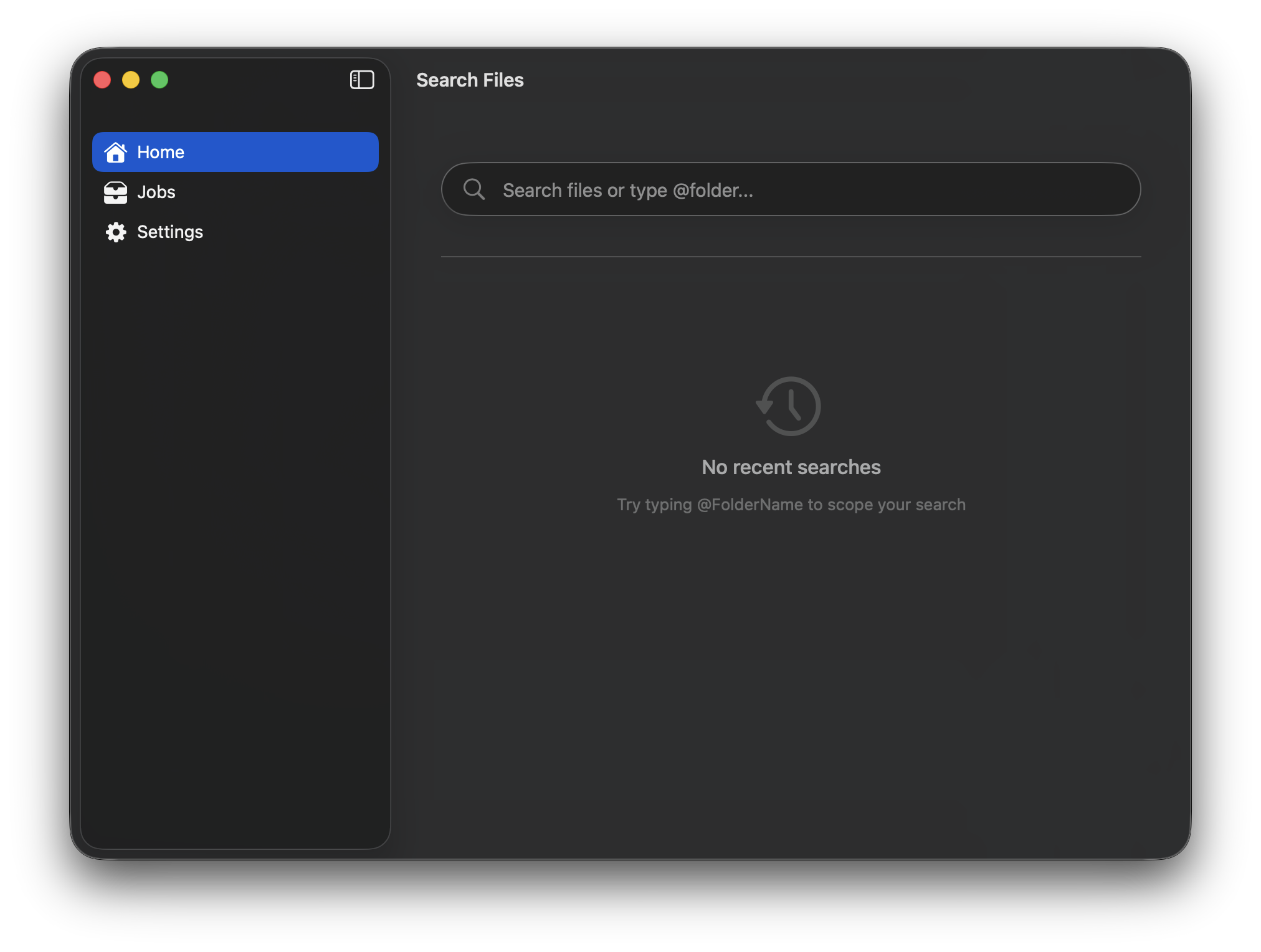 CosmaSense macOS app interface showing semantic file search with AI-powered results